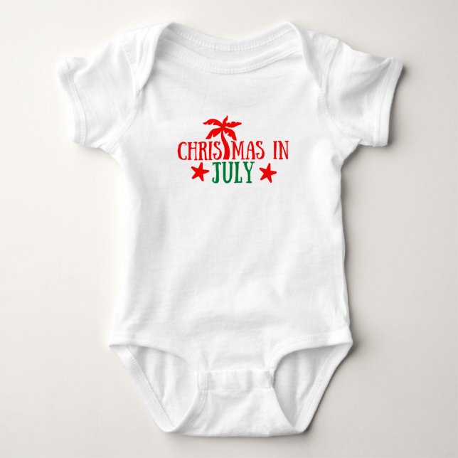 Christmas in July Baby Bodysuit (Front)