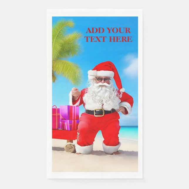 Christmas In July Beach or Summer Party Napkin (Front)