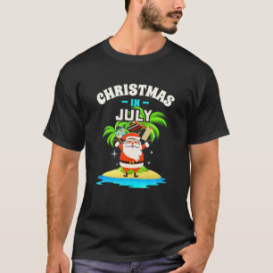 Christmas In July Beach Summer Vacation S Santa T-Shirt