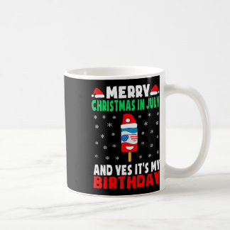 Christmas In July Birthday Shirt Ice Pop In Santa Coffee Mug
