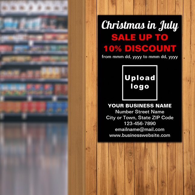 Christmas in July Business Sale Black Poster (Creator Uploaded)