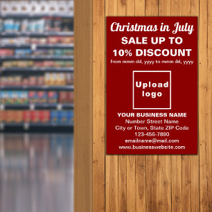 Christmas in July Business Sale Red Poster
