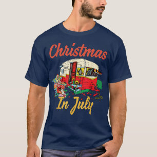 Christmas In July Camping Camper  T-Shirt