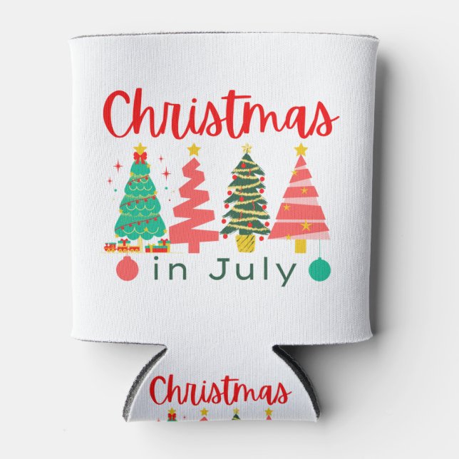 Christmas in july can cooler (Front)