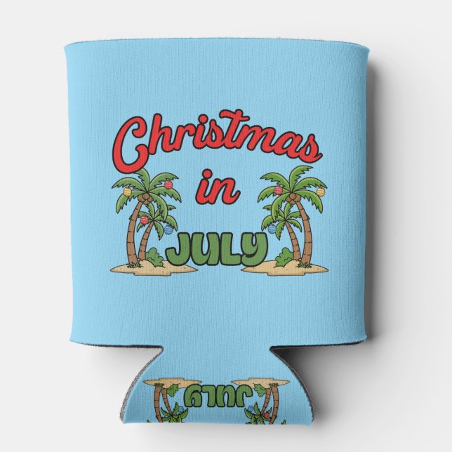 Christmas In July Can Cooler (Back)
