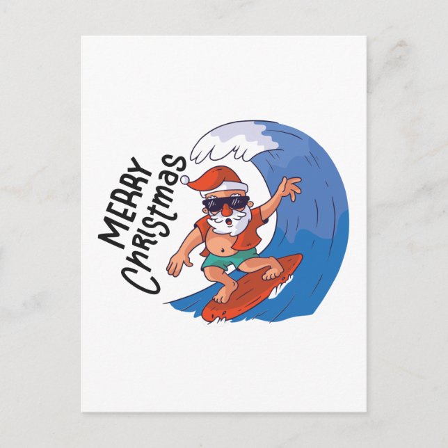 Christmas in July Card Classic Round Sticker (Front)