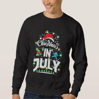 Christmas In July Colourful Xmas Tree Lights Hawai Sweatshirt