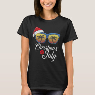 Christmas In July Cool Hawaiian Beach Summer Vacat T-Shirt