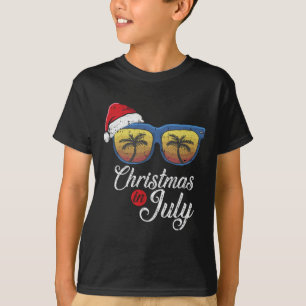 Christmas In July Cool Hawaiian Beach Summer Vacat T-Shirt