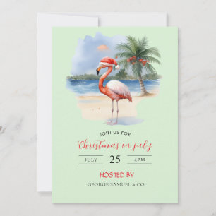 Christmas in July Custom Company Name Logo & Text Invitation