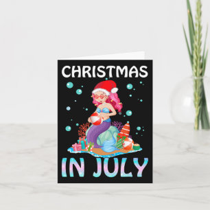 Christmas In July Cute Mermaid Summer 1  Card