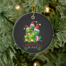 Christmas in July Cute Santa Frogs Squad Tropical 