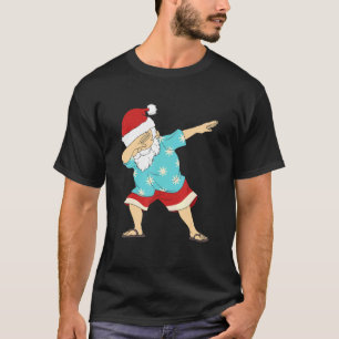 Christmas In July Dabbing Santa Claus Hawaiian Sum T-Shirt
