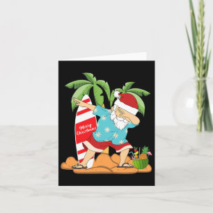 Christmas In July Dabbing Santa Summer Watermelon  Card
