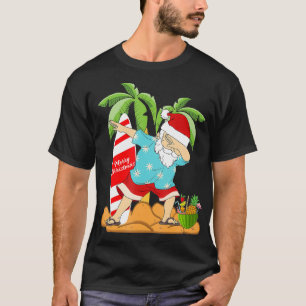 Christmas In July Dabbing Santa Summer Watermelon T-Shirt