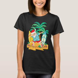 Christmas in July Dabbing Santa - Tropical Christm T-Shirt