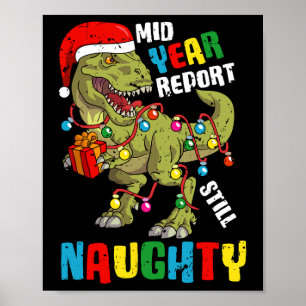 Christmas In July Dinosaur T Rex Summer Kids Boys  Poster