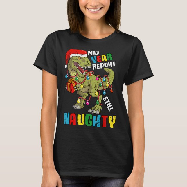Christmas In July Dinosaur T Rex Summer Kids Boys  T-Shirt (Front)