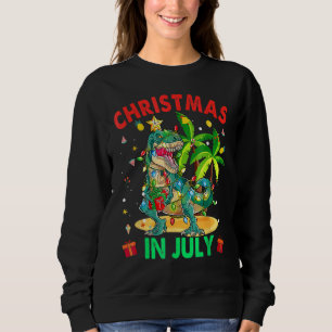 Christmas In July Dinosaur Xmas Tree Rex Summer Va Sweatshirt