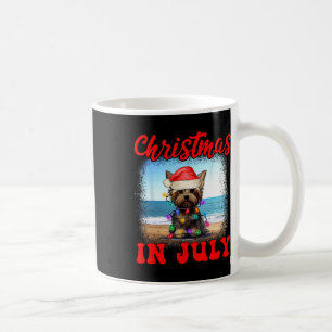 Christmas In July Dog Lover Xmas Funny Yorkie Mum Coffee Mug