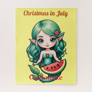 Christmas in July Elf  Mermaid Thunder_Cove  Jigsaw Puzzle