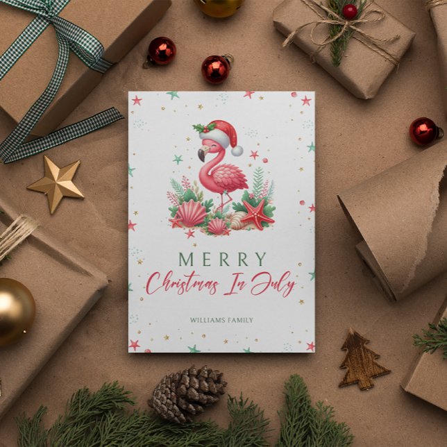 Christmas in July Flamingo  Card (Creator Uploaded)