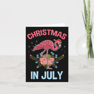 Christmas In July Flamingo Card