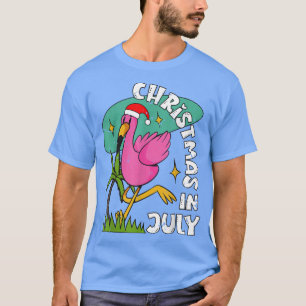 Christmas In July Flamingo Cute Beach Summer Chris T-Shirt