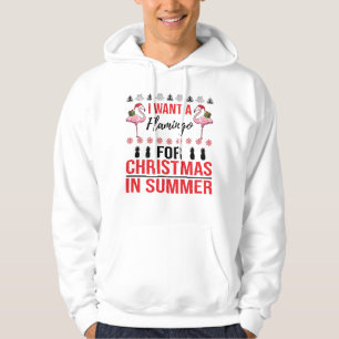 Christmas In July Flamingo Merry Sommer Ugly Hoodie
