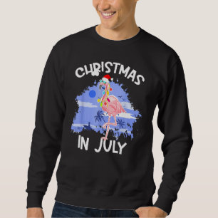 Christmas In July  Flamingo Vacation Summer Beach  Sweatshirt