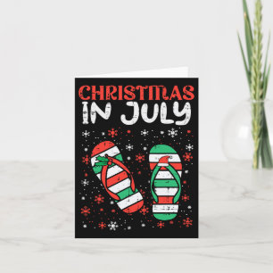 Christmas In July Flip Flops Beach Summer Women Gi Card