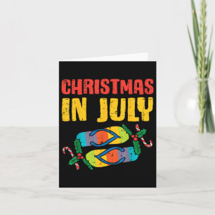 Christmas In July Flip Flops Summer Beach Xmas Men Card