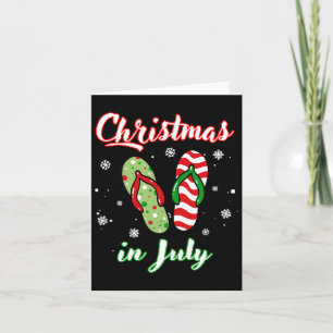 Christmas In July Flip Flops Summer Xmas Men Women Card