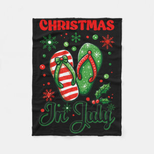 Christmas In July Flip Flops Xmas Flip Flops Summe Fleece Blanket