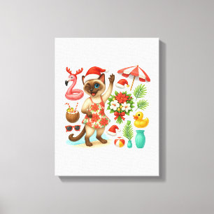 Christmas in July for Cat Lovers Canvas Print