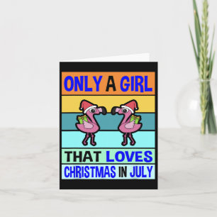 Christmas In July For Womens Christmas Kids Girls Card