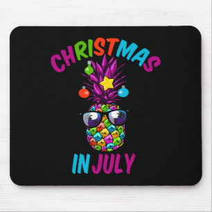 Christmas In July Funny Pineapple Summer Xmas Gift Mouse Pad