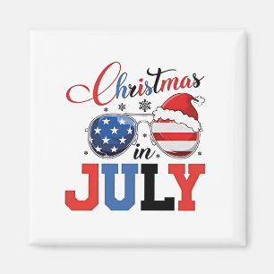 Christmas in July Funny Santa Xmas 4h of July Magnet