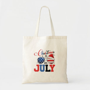 Christmas in July Funny Santa Xmas 4h of July Tote Bag