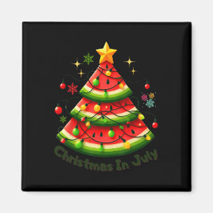Christmas In July Funny Watermelon Christmas Summe Magnet
