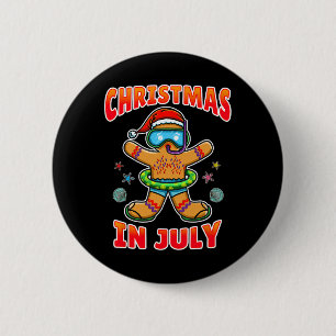 Christmas In July Gingerbread 6 Cm Round Badge