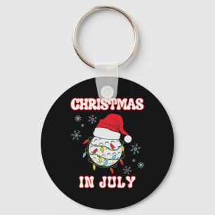 Christmas In July Golf Fan Xmas Summer Women Men K Key Ring
