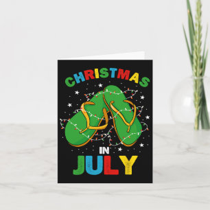 Christmas In July Hawaiian Family Summer Vacation  Card