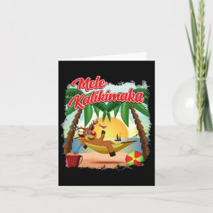 Christmas In July Hawaiian Kids Mele Kalikimaka Re Card
