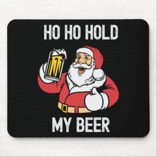 Christmas In July Ho Ho Hold My Beer Santa Summer Mouse Pad