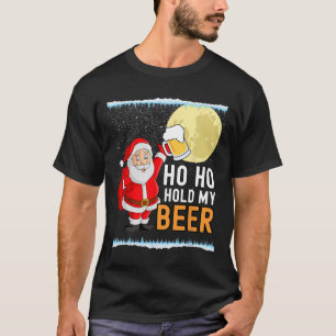 Christmas In July Ho Ho Hold My Beer Santa Summer T-Shirt