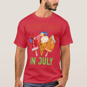 Christmas In July Ice Cream Summer Hawaiian Christ T-Shirt