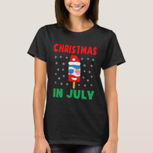 Christmas In July Ice Pop Santa Hat Party Kids Tod T-Shirt