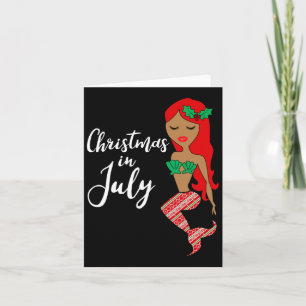 Christmas In July Mermaid Card