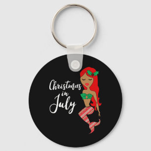 Christmas In July Mermaid Key Ring